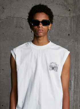 NIIPLICITY 23SS 复古旗帜印花十字拼接坎肩背心