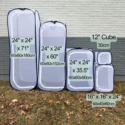 野采可折叠网箱竹节虫螳螂蝴蝶繁殖饲养盒昆虫蜻蜓捕捉网笼子儿童