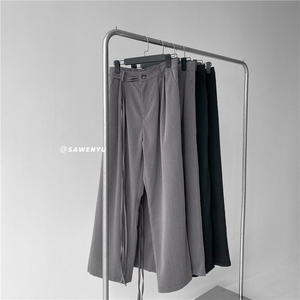 设计款飘带垂感清爽宽松阔腿裤男女休闲西裤 903-EK16-p55 (控68，男装西裤，星座903