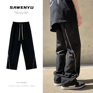 主推！爆暗黑Vibe风潮牌休闲裤拖地裤子男女 903-EK59 -P55（控68，男装休闲裤，星座903