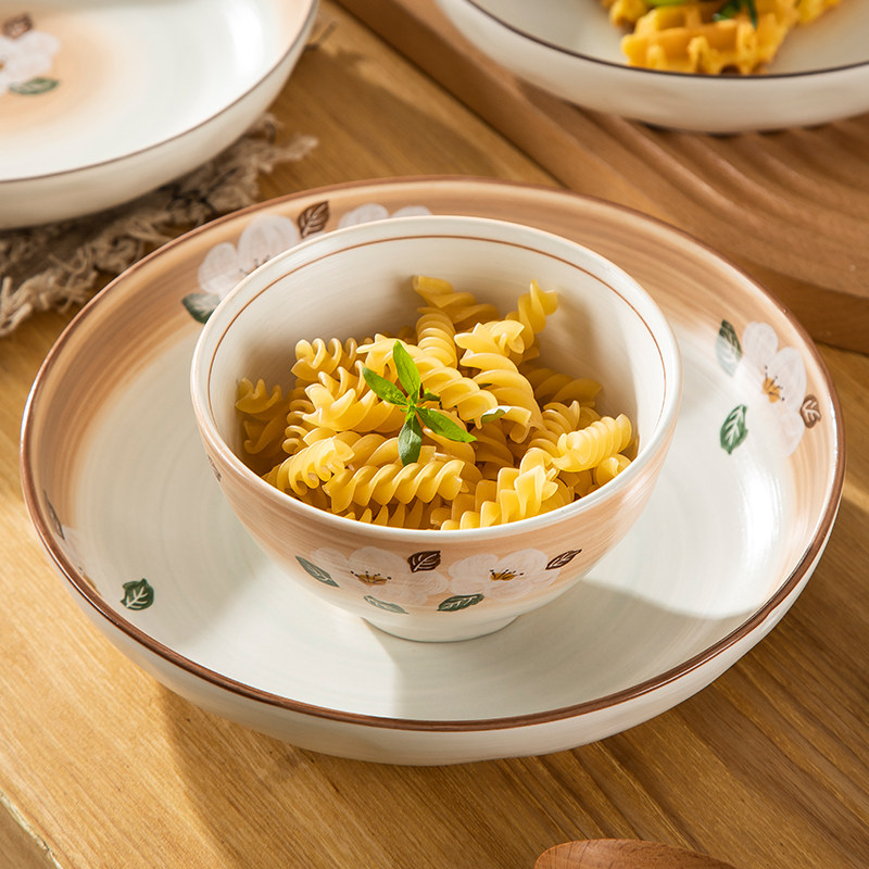 日式陶瓷碗盘碟2023新款家用柴烧耐磨工艺釉下彩碗盘单品自选餐具,餐饮具,碗,淘宝优惠券,粉丝福利购,淘宝优惠卷