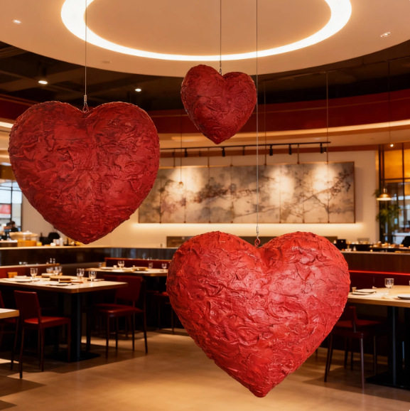 定制悬挂爱心雕塑装饰摆件