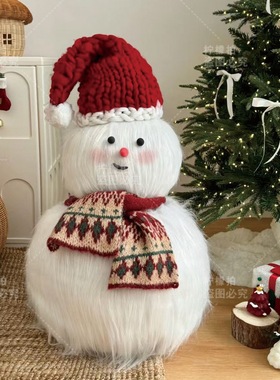 雪人装饰摆件网红店铺拍照打卡