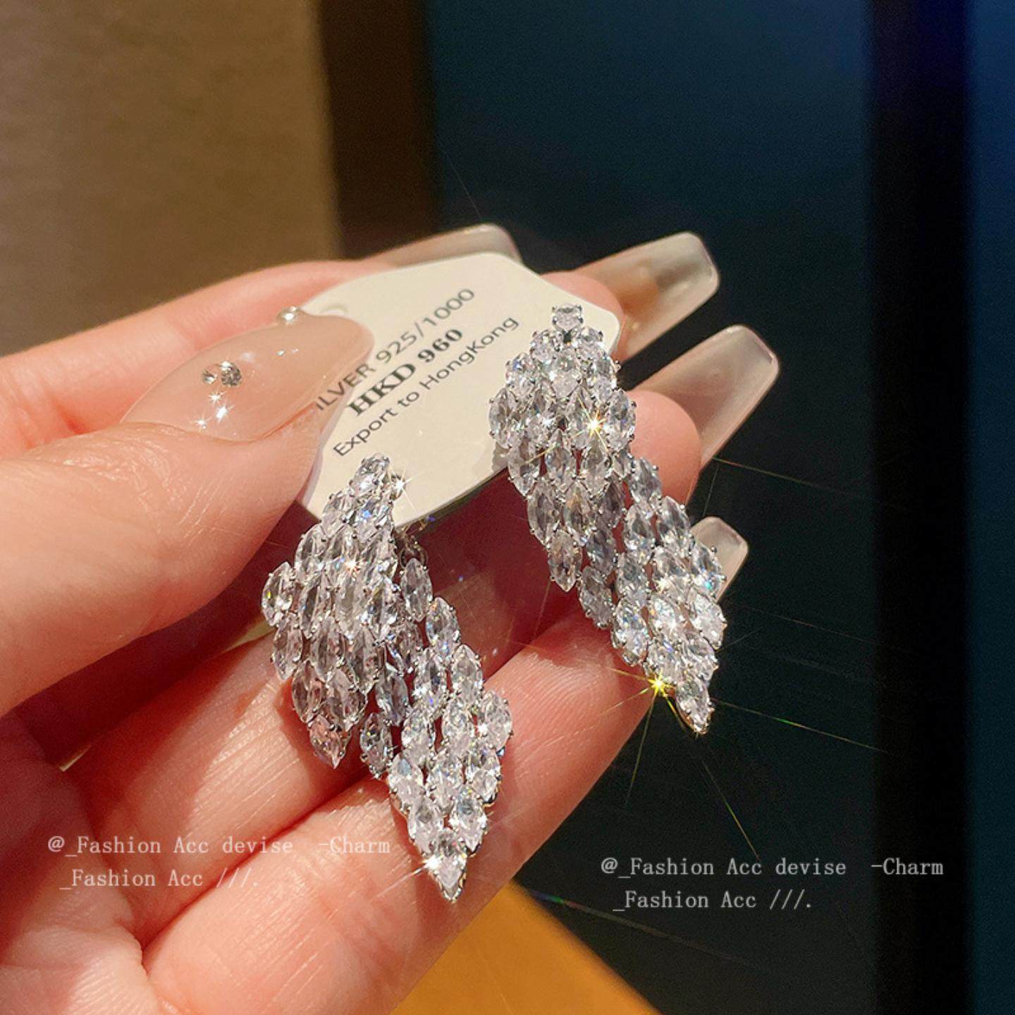 银针锆石几何前后两戴耳环小众百搭个性耳坠时尚轻奢高级感耳饰女,饰品/流行首饰/时尚饰品新,耳环,淘宝优惠券,粉丝福利购,淘宝优惠卷