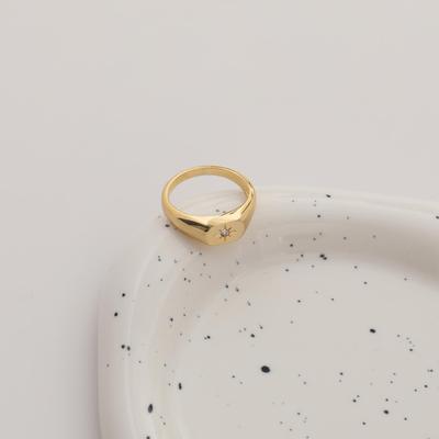 HYACINTH 哑光质感小素圈戒指简约 风食指关节指环潮创意尾戒