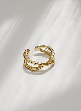 HYACINTH日韩国新款潮手饰素圈戒指时尚个性简约可调节开口指环