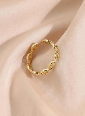 Hyacinth小众设计开口戒指复古港风简约冷淡风百搭食指网红戒指女