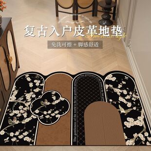 脚垫皮革高级感裁剪可耐脏普通地垫免洗入户门古风防滑中pvc进门