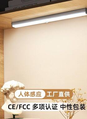 自粘免磁吸长条led衣柜灯感应灯