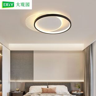 简餐厅简约吸顶灯北欧卧室灯大气圆形大观园现代房间灯极家用L002