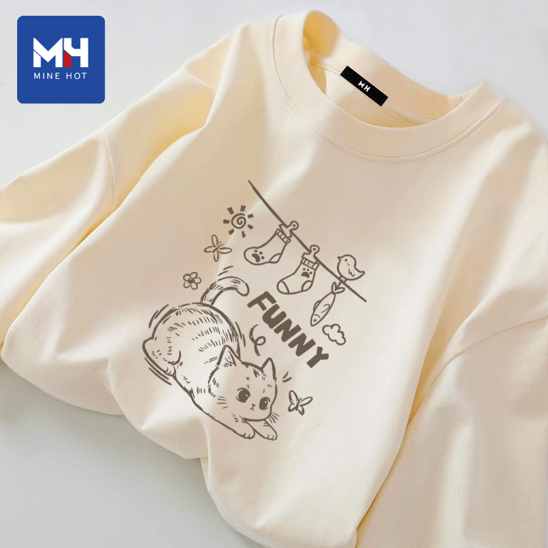 唐狮集团MH长袖t恤男款2025春秋季青少年纯棉休闲百搭宽松上衣潮