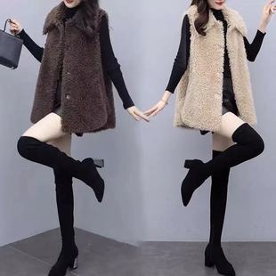 舒棉抓绒马甲女士2025秋冬季双面毛绒中长款大码外穿马夹背心外套
