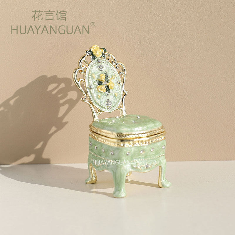 欧式宫廷风首饰盒创意家居装饰品摆件椅子收纳盒结婚礼物送女友