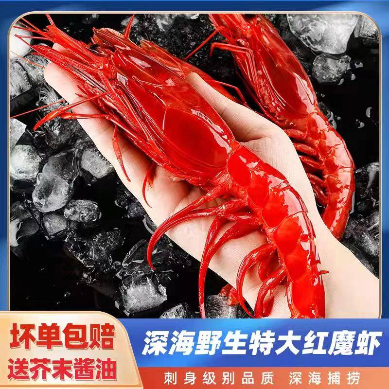 7-9头红魔虾鲜活速冻刺身级甜虾