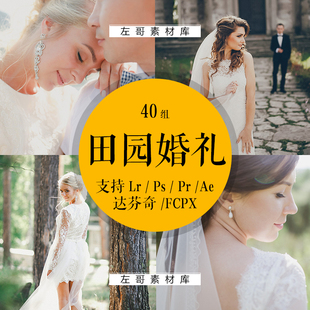 达芬奇 LR预设清新田园婚礼PR FCPX LUT人像影视滤镜调色