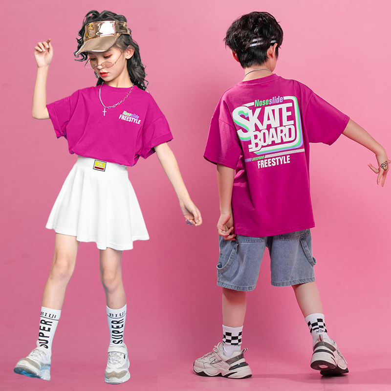 六一表演服服装女童啦啦队学生舞蹈服儿童嘻哈男童街舞演出服套装