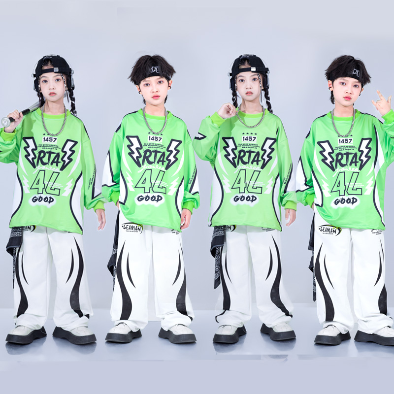 男女童运动嘻哈街舞运动会演出服