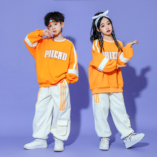 儿童啦啦队演出服hiphop街舞童装潮牌秋季小学生运动会开幕式服装