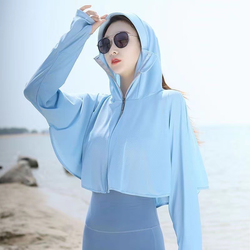 冰丝防晒衣女款夏季2025新款防紫外线披肩开衫薄款透气防晒服外套