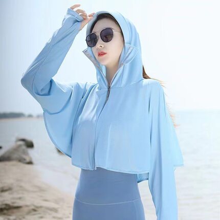 冰丝防晒衣女款夏季2025新款防紫外线披肩开衫薄款透气防晒服外套