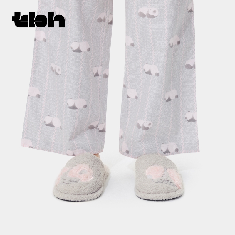 tbh野兽派可爱毛绒拖鞋