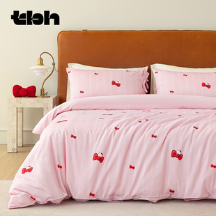 tbh野兽派家居床上四件套三丽鸥Hello Kitty蝴蝶结全棉床品套件
