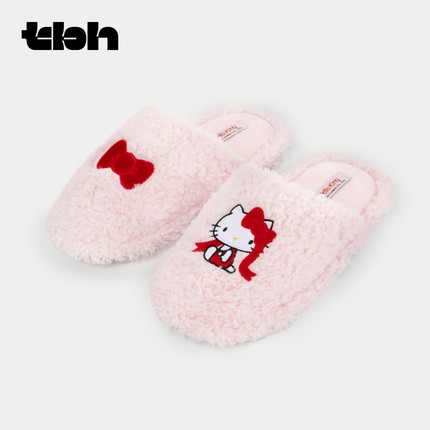 tbh野兽派家居三丽鸥Hello Kitty毛绒刺绣拖鞋可外穿室内家居鞋女