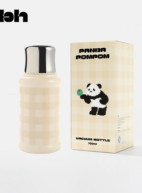 tbh野兽派家居熊猫大容量便携保温杯不锈钢水杯保温壶礼物
