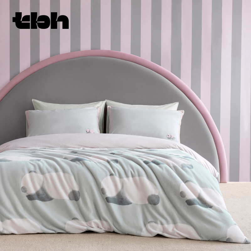 tbh野兽派法兰绒床品套件