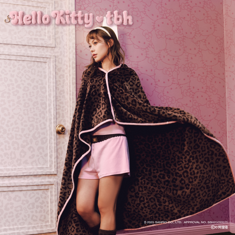 tbh野兽派HelloKitty斗篷盖毯