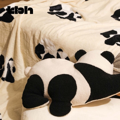 tbh野兽派家居二合一法兰绒毯/抱枕