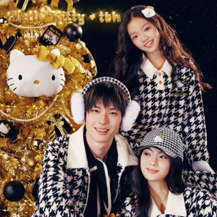 tbh野兽派家居三丽鸥Hello 可外穿睡衣女冬 Kitty法兰绒家居服套装