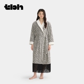 tbh野兽派家居梧桐工坊合作系列流苏丝绒双面晨袍女浴袍四季 浴衣