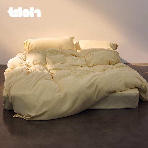 tbh野兽派家居重磅针织床上四件套全棉冬季三件套单双人床品套件