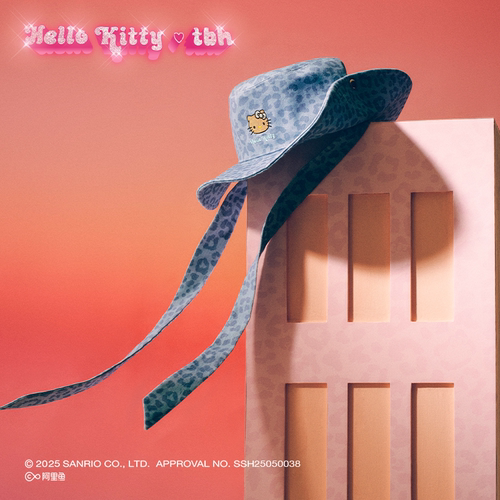 tbh野兽派HelloKitty刺绣牛仔帽