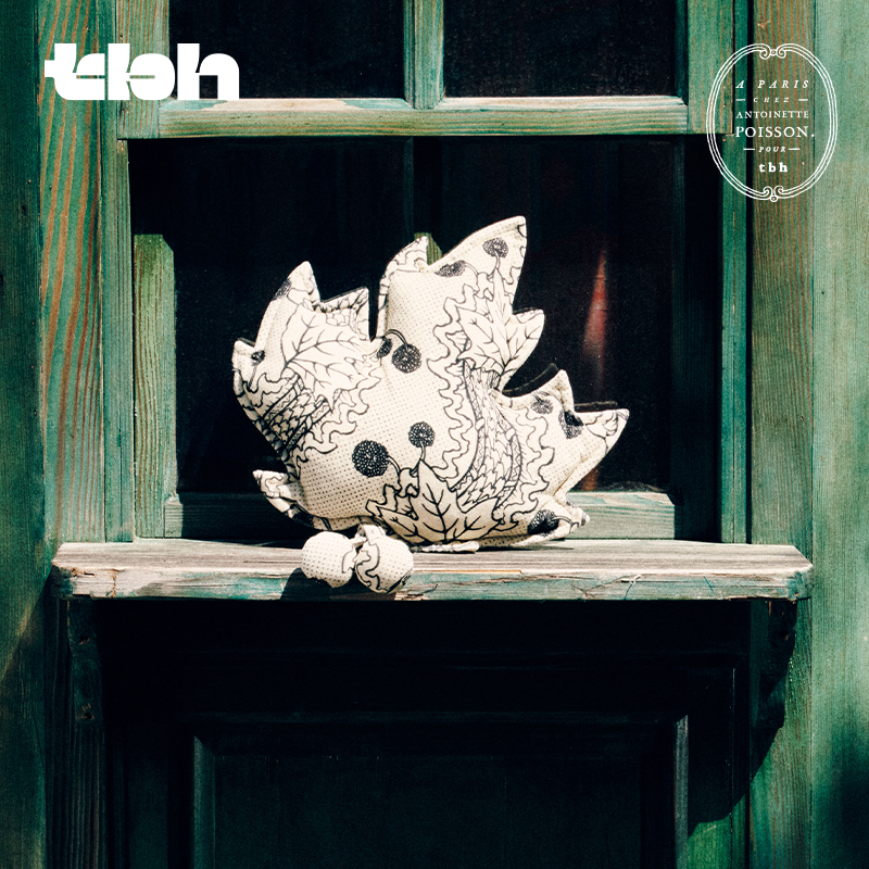 tbh野兽派家居梧桐工坊合作系列全棉平绒梧桐叶抱枕客厅沙发靠枕