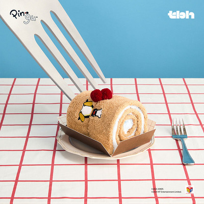 tbh野兽派家居Pingu合作系列瑞士卷毛巾套装两条装全棉洗脸面巾