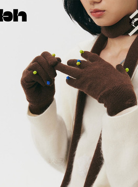 tbh野兽派家居X鄂尔多斯1980联名 装饰手套羊绒羊毛刺绣手套冬*