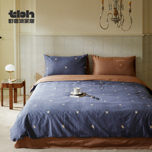 tbh野兽派家居床上四件套哈利波特霍格沃茨全棉缎纹床品套件