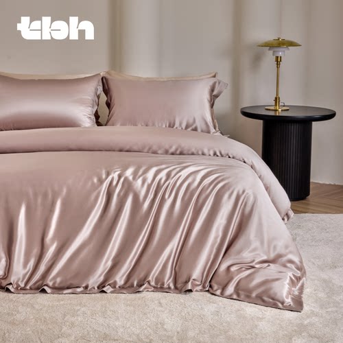 tbh野兽派家居欧式轻奢真丝四件套双面桑蚕丝床上用品家纺婚庆