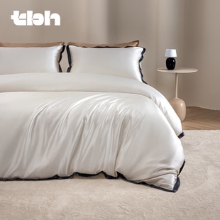 tbh野兽派家居熊猫嘭嘭22姆米重磅真丝四件套100桑蚕丝床品套件夏