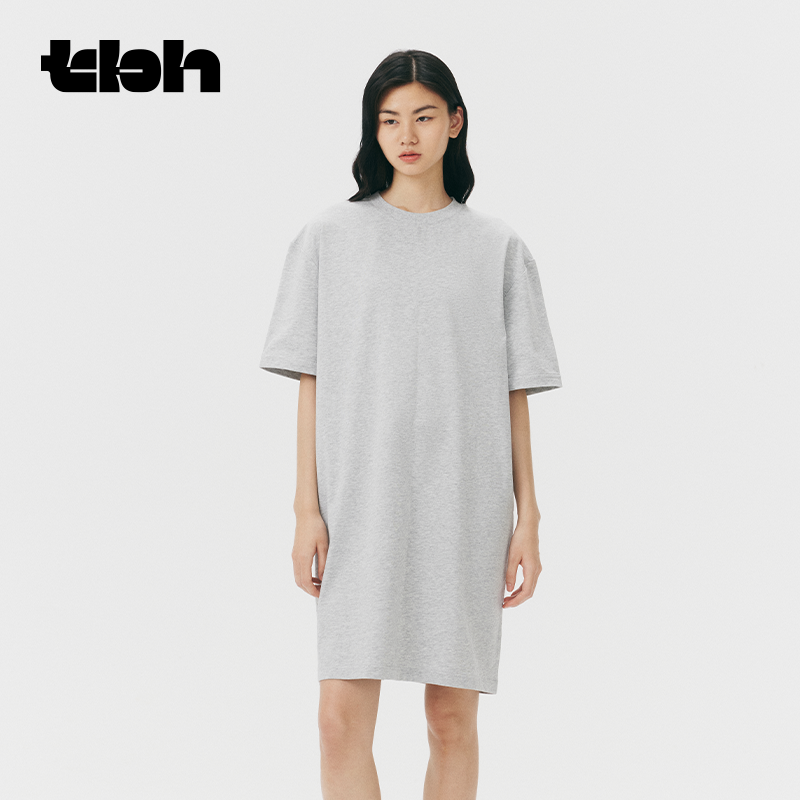 tbh野兽派家居针织全棉家居裙女士可外穿四季家居服纯棉睡裙