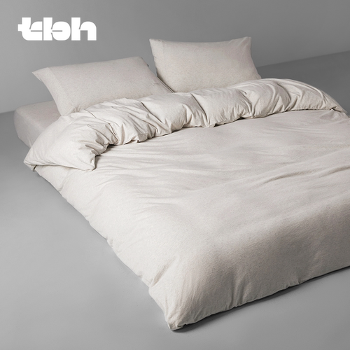 tbh野兽派家居重磅针织床上四件套全棉冬季三件套单双人床品套件