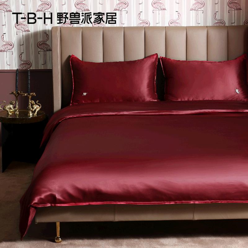 tbh野兽派家居小爱神真丝四件套