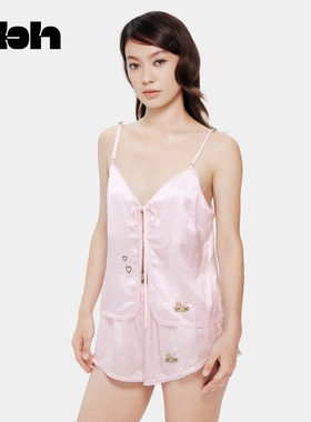 tbh野兽派家居三丽鸥Hello Kitty真丝吊带短裤家居服套装睡衣女夏