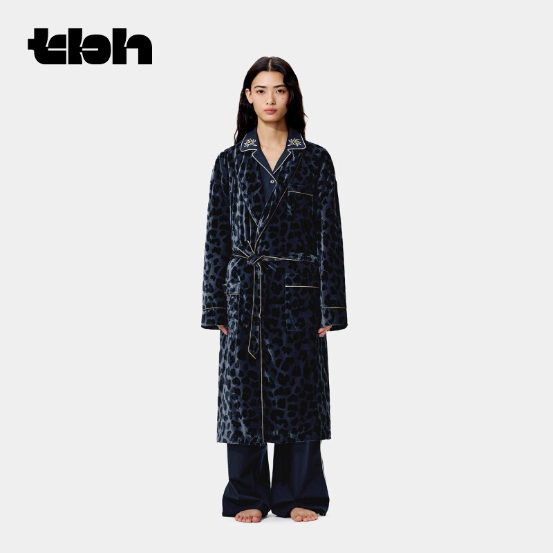 tbh野兽派都市野兽黑豹丝绒晨袍