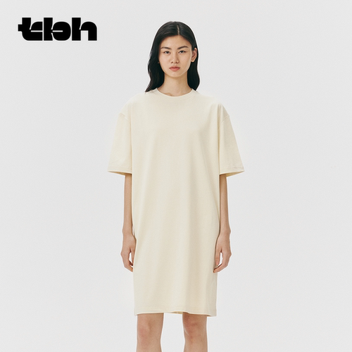 tbh野兽派家居针织全棉家居裙女士可外穿四季家居服纯棉睡裙