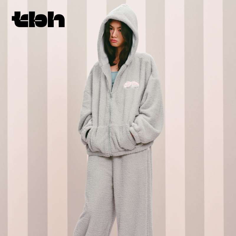 tbh野兽派可丽绒连帽卫衣套装