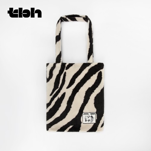 tbh野兽派家居熊猫嘭嘭卷毛法兰绒托特包女士单肩包购物袋斜挎包