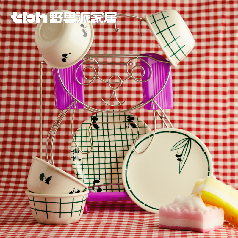 tbh野兽派竹纤维碗套装